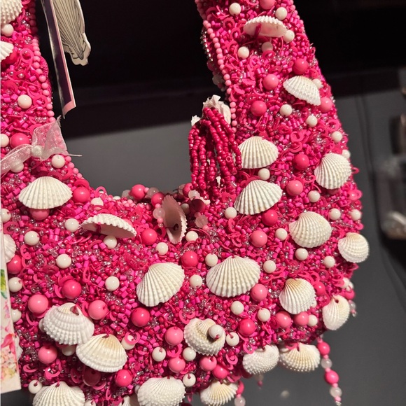 Marshalls Pink Beaded Shell Bag - Picture 3 of 5